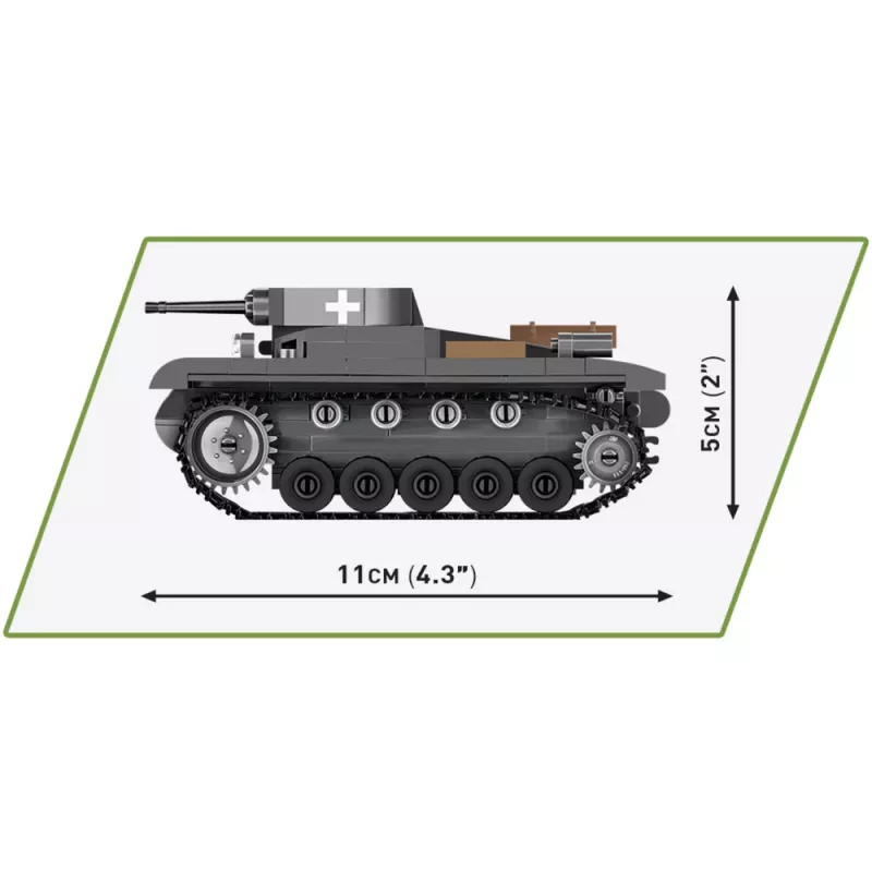 Stavebnica Cobi Panzer II Ausf. A — 250 dielov, čierna