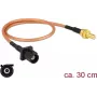DeLOCK 89676 anténny kábel FAKRA A (M) na SMB (M), RG-316, 0,3 m