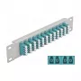 Optický patch panel DeLOCK 10 inch 12 portov LC Quad aqua 1U sivý