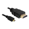 DeLOCK - video / audio kábel - HDMI - 32 AWG - HDMI, 19-pinový (M) - 19-pinový Micro-HDMI (M) - 3 m (82663)