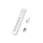 LogiLink LPS402 rozbočovač napájania 1,5 m 5 AC zásuviek pre interiér biely