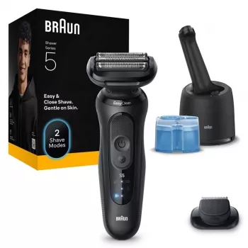 Elektrický holiaci strojček BRAUN SHAVER 52‑N7200cc čierna — fóliový holiaci strojček, nabíjateľný, mokré & suché holenie