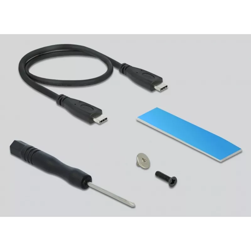 Externé puzdro DeLOCK M.2 NVMe PCIe SSD USB 3.2 Gen 2x2