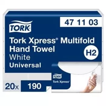 Skladané papierové utierky Tork Xpress Multifold Universal H2 2-vrstvové, 23,4 x 21,3 cm (20 ks)