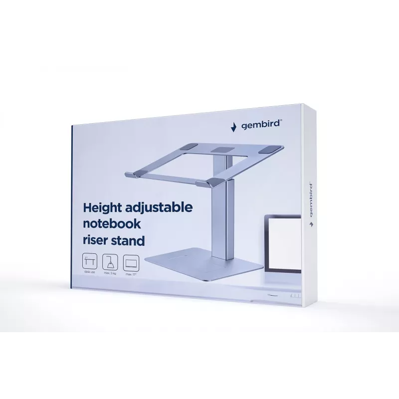 Gembird NBS-D1-02 stojan na notebook strieborný 39,6 cm (15,6