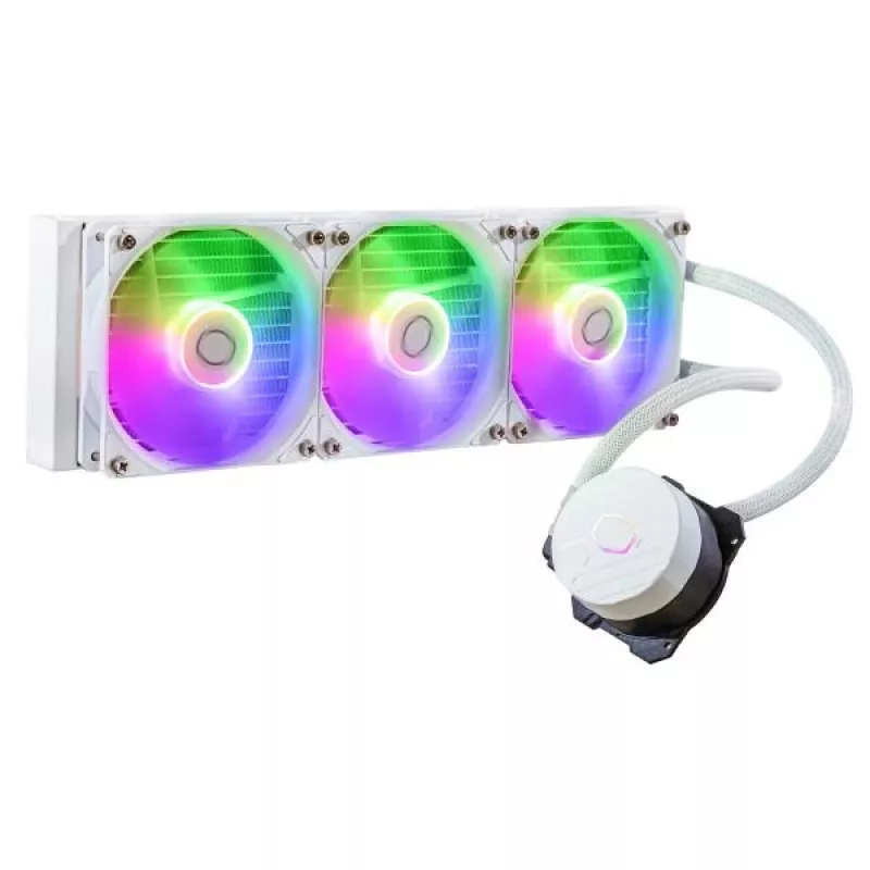 Sada kvapalinového chladenia Cooler Master MasterLiquid 360L Core ARGB biela 12 cm ventilátor