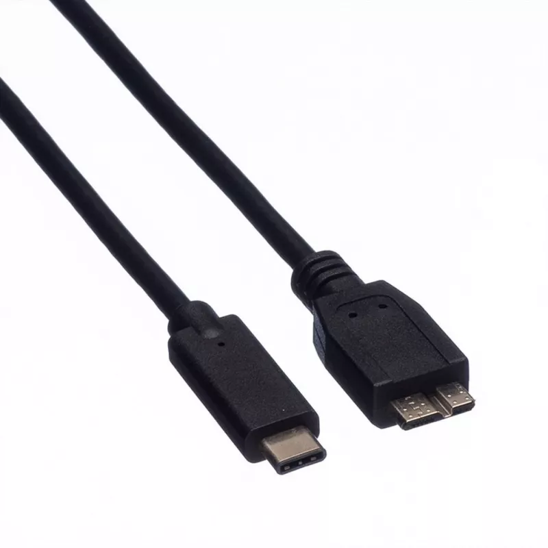 ROLINE - USB kábel - USB Type-C (M) na Micro-USB Type-B (M) - 50 cm - čierny (11.02.9005)