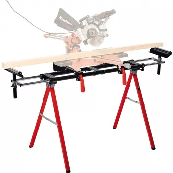 Einhell MSS 1608 stojan na pokosové píly 4 nohy čierna červená maximálna nosnosť 80 kg