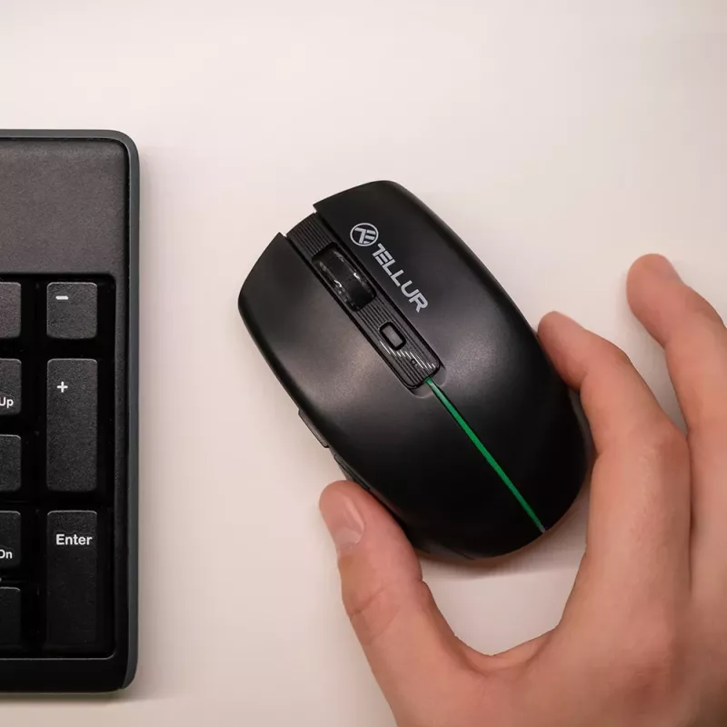 Tellur Silent Click bezdrôtová myš čierna