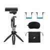 Sennheiser MKE 400 Mobile Kit - kondenzátorový, superkardioidný mikrofón s dolnopriepustným filtrom a statívom Manfrotto