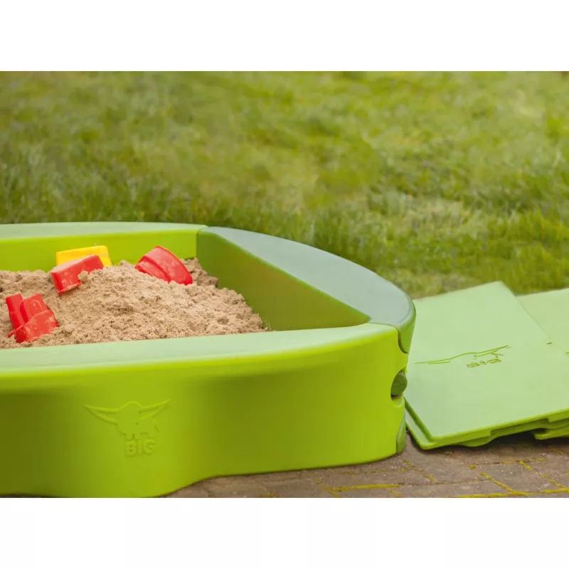 Pieskovisko Simba-Dickie BIG 800056733, plast, 1380×1380 mm, integrované sedadlá, zelené