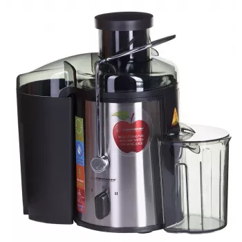 Odšťavovač ESPERANZA EKJ002 — 500 W, 0,45 l nádoba na šťavu, 1,5 l nádoba na dužinu, nerez/čierna