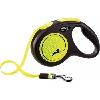 FLEXI nový Neon M - navíjacie vodítko - 5 m