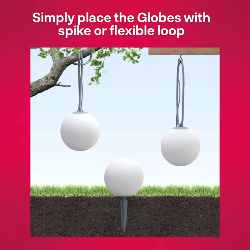 Outdoor Smart Globe Light Colour balenie 3 ks, LED svetlo nahrádza 33 Watt