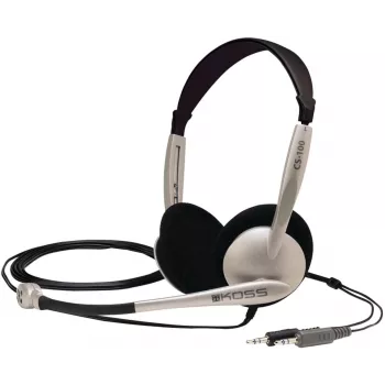 Koss CS100 káblové on-ear slúchadlá s mikrofónom, čierna/zlatá