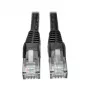 Eaton Tripp Lite séria Cat6 gigabitový snagless molded (UTP) ethernetový kábel (RJ45 M/M), PoE, čierny, 1,52 m - patch kábel - RJ-45 (M) na RJ-45 (M) - 1,52 m - UTP - CAT 6 - Moulded