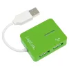 USB hub LOGILINK UA0138 — 4-portový USB 2.0 hub, zelený, až do 480 Mbit/s