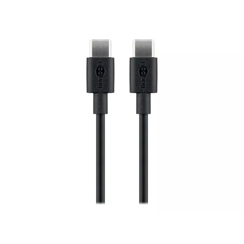 Wentronic goobay - USB kábel - USB-C (M) na USB-C (M) - USB 2.0 3 A - 0,5 m - čierny (66316)