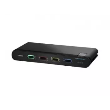 Belkin 4P Sngl Head DP/HDMI to DP/HDMI Video Secure DT KVM prepínač PP4.0 (F1DN104KVM-UN-4)