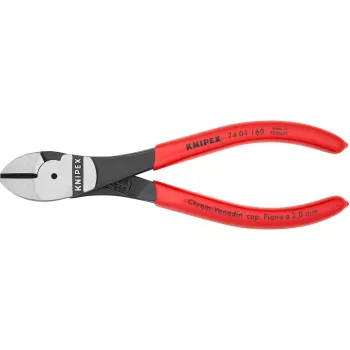 Bočné kliešte Knipex 74 01 160, chróm-vanádiová oceľ, plastová rukoväť
