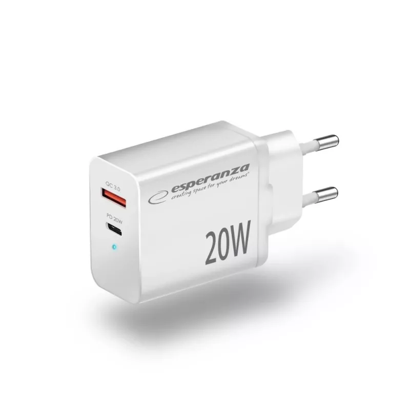 Esperanza EZC105W napájací adaptér 20W biely