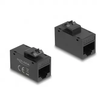 DeLOCK 90638 Keystone modul plochý čierny RJ-45