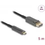 Delock 81604 aktívny optický kábel USB-C na DisplayPort, 8K 60 Hz, 40 Gbps, 5 m
