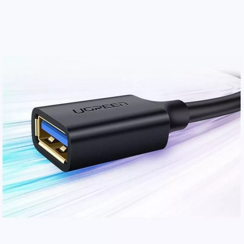 USB 3.0 predlžovací kábel adaptér UGREEN 10368B — USB-A konektor samica na USB-A konektor samec, 1 m, čierny