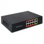 Sieťový switch QOLTEC FAST Ethernet PoE 8xRJ45 s 2xRJ45 uplink
