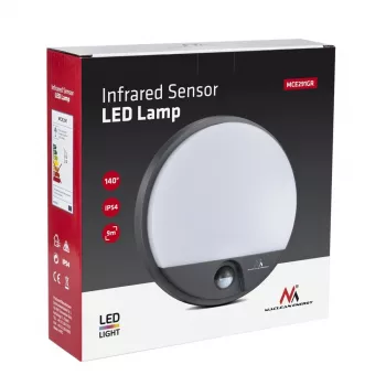 LED 15W lampa s infračerveným senzorom pohybu MACLEAN MCE291 GR