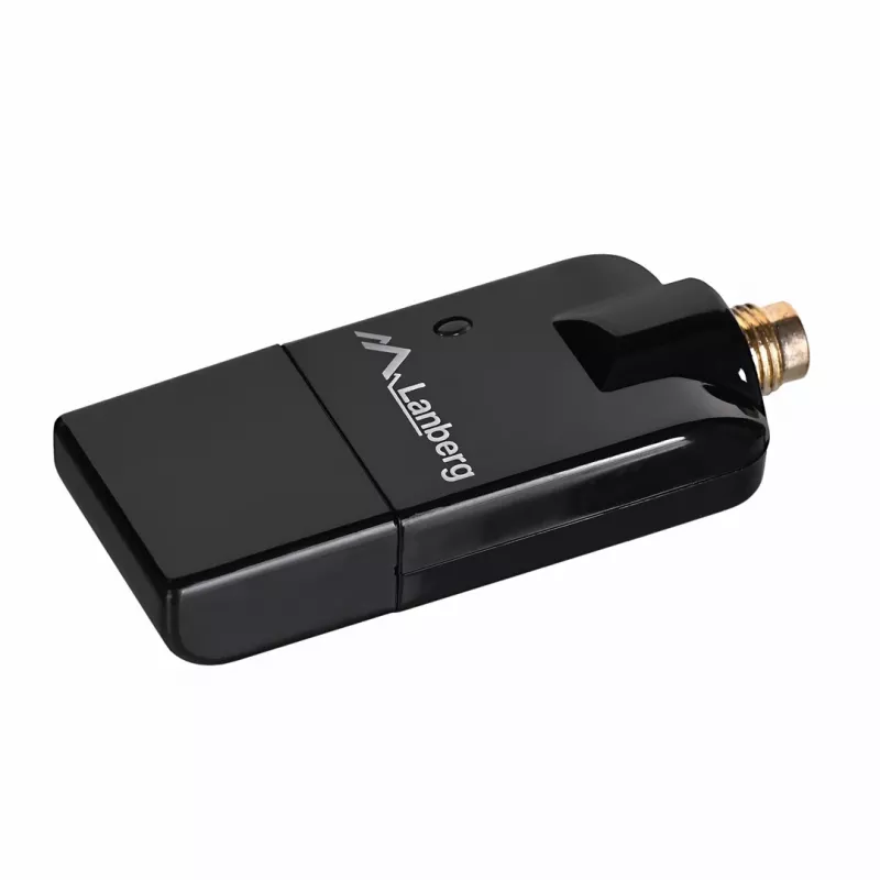 Lanberg NC-0150-WE Mini USB WiFi adaptér N150, 150 Mbit/s, 1 vonkajšia anténa, čierny