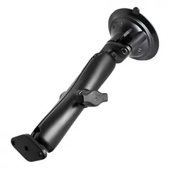 Držiak s dvojitou guľou a prísavkou RAM Mounts Twist-Lock, hliník, čierny
