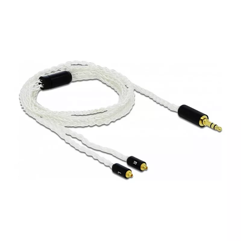 Audio kábel DeLOCK 85845 1,2 m 3,5 mm 2x MMCX biely