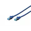 Sieťový kábel Digitus CAT 5e SF/UTP patch kábel RJ45 3m modrý