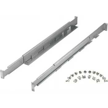 Sada rackových líšt PowerWalker 10120531 — strieborná, šírka 550 mm, výška 140 mm, hĺbka 70 mm, podporuje hĺbku racku 78–120 cm, hmotnosť 3,1 kg