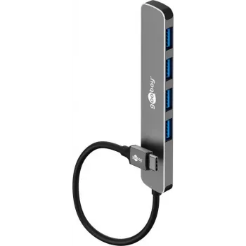Goobay 79157 - USB-C 3.2 hub 4 porty 5 Gbit/s 4x USB-A 3.2 - digitálne/dátové (79157)