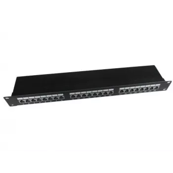 Gembird Cablexpert 1U rackový patch panel Cat5e čierny