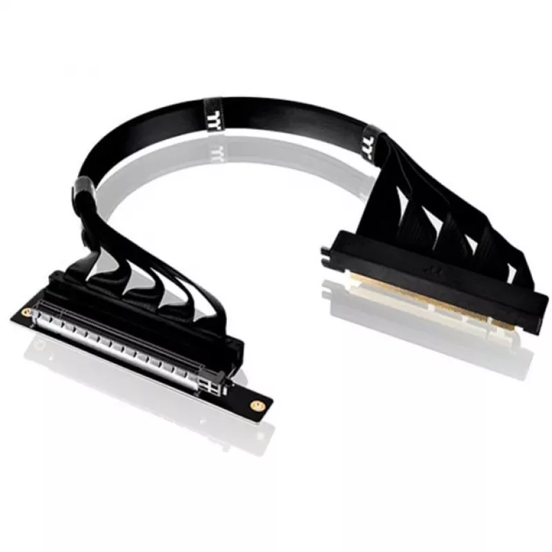 Thermaltake PCI-E 4.0 dvojitý 90-stupňový riser kábel, 40 cm, čierny