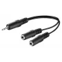 Microconnect AUDLL02 audiokábel 0,2 m 3,5 mm 2 x 3,5 mm čierna