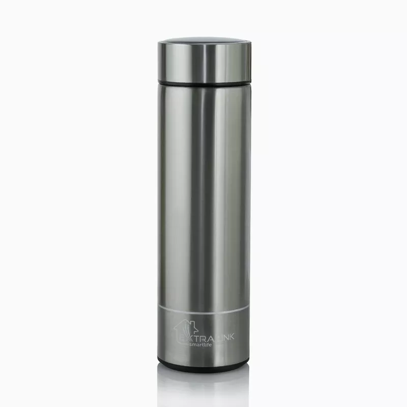 Extralink Smart Travel Mug strieborný, termohrnček s LED displejom