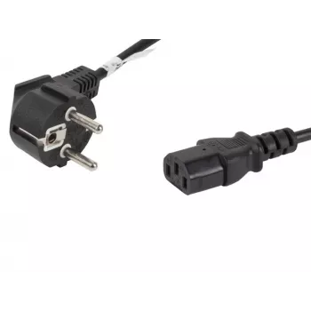 Lanberg CA-C13C-10CC-0018-BK napájací kábel čierny 1,8 m C13 konektor samica CEE7/7 (CA-C13C-10CC-0018-BK)