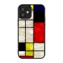 Ochranné puzdro iKins pre Apple iPhone 12 mini – čierny dizajn Mondrian