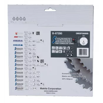 T.C.T. pílový kotúč 260X2.15X30mm 10° T80 EFFICUT