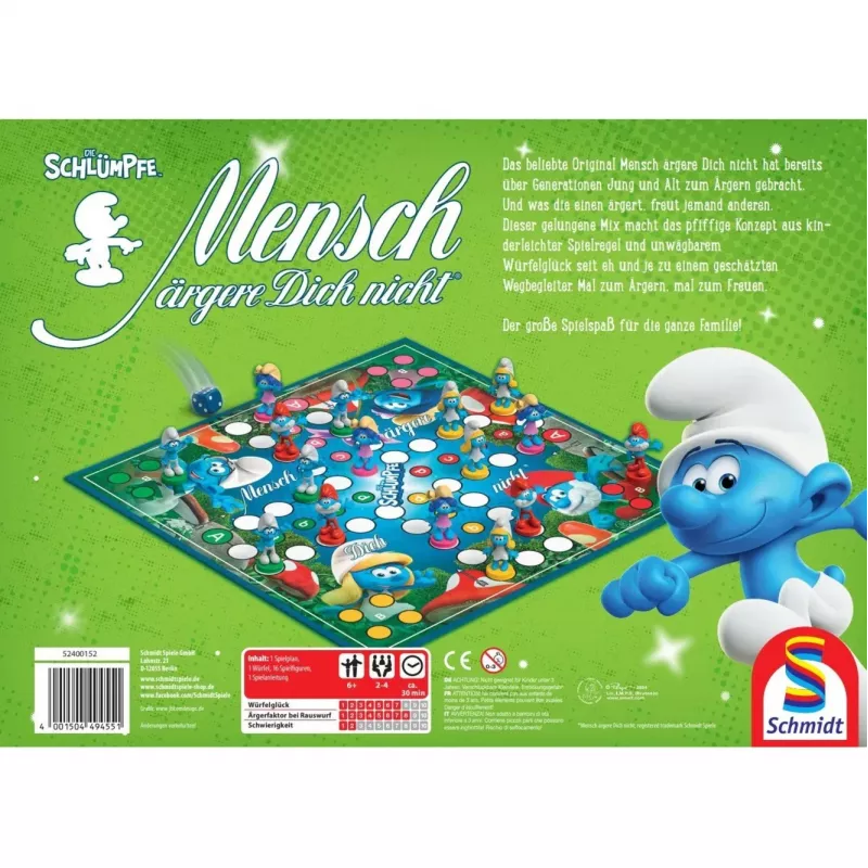 Schmidt Spiele Die Schlümpfe klasická stolová hra Mensch-ärgere-dich-nicht