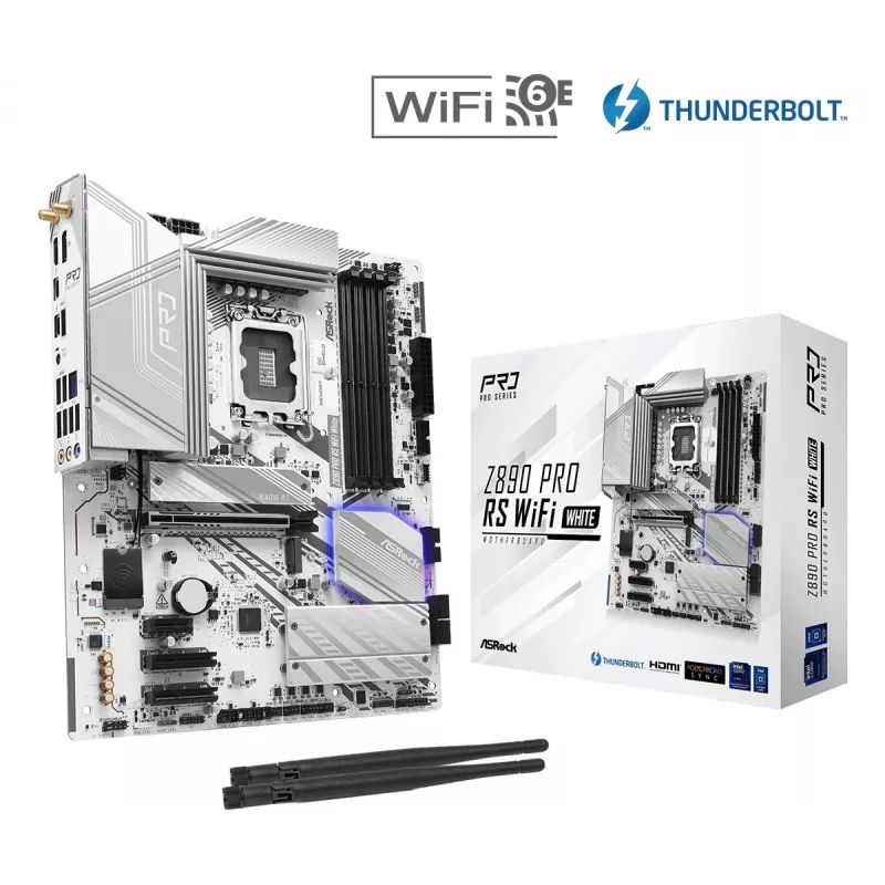 Základná doska ASRock Z890 Pro RS WiFi White Intel Z890 LGA 1851 ATX