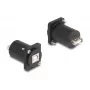 DeLOCK D-Type modul USB 2.0 Type-B konektor samica na Type-A konektor samica čierny