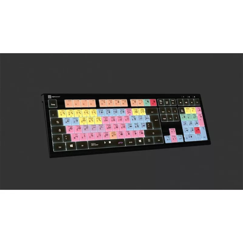 Logickeyboard ASTRA 2 USB AZERTY angličtina čierna full-size klávesnica