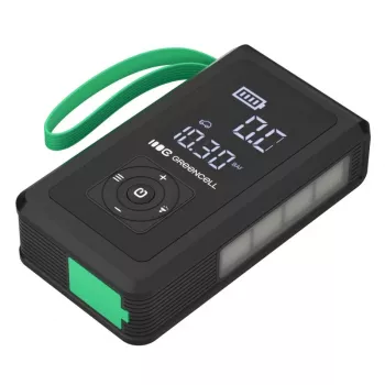 Powerbank Green Cell CJSGC03 8000 mAh Li-Ion, OLED displej, USB-C a USB-A, výstup 500 mA, integrovaná baterka