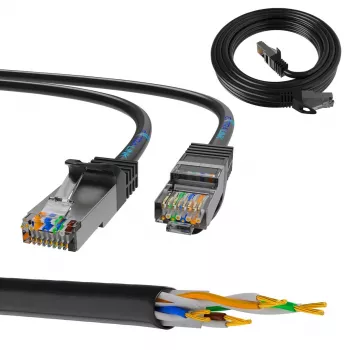 Extralink Cat.5e FTP 3m LAN patch kábel, medený sieťový kábel