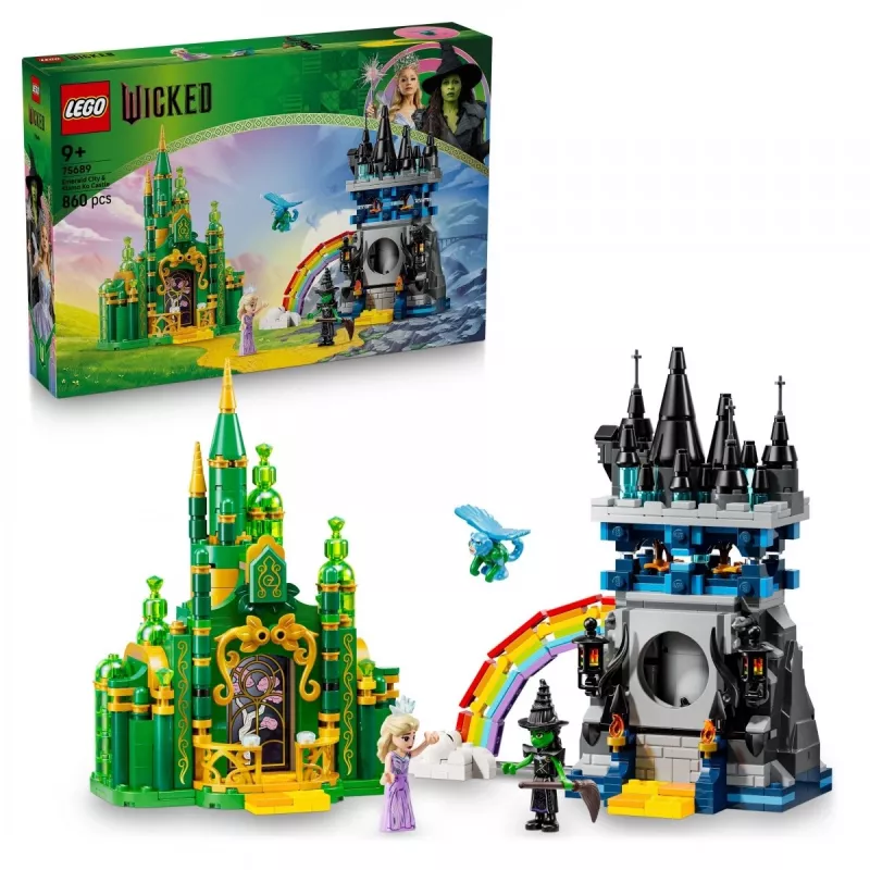 LEGO stavebnica Wicked 75689 — Smaragdové mesto a zámok Kiamo Ko hracia sada